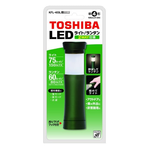 LEDランタン付きライト モスグリーン