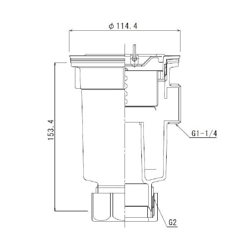 樹脂製小型ゴミ収納器付防臭排水トラップ