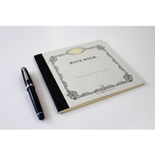 ノート スクエアノート 横罫 正方形 グレー×10