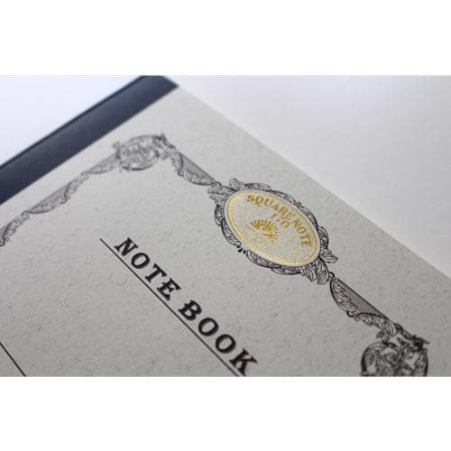 ノート スクエアノート 横罫 正方形 グレー×10