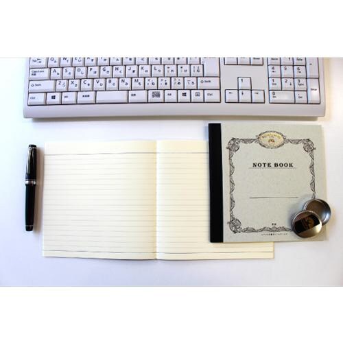 ノート スクエアノート 横罫 正方形 グレー×10