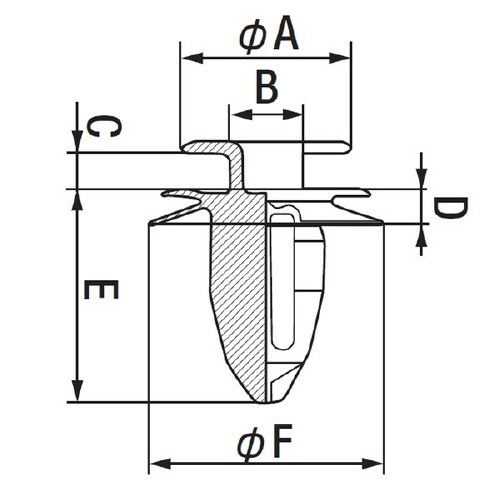 カーファスナー トリムクリップ