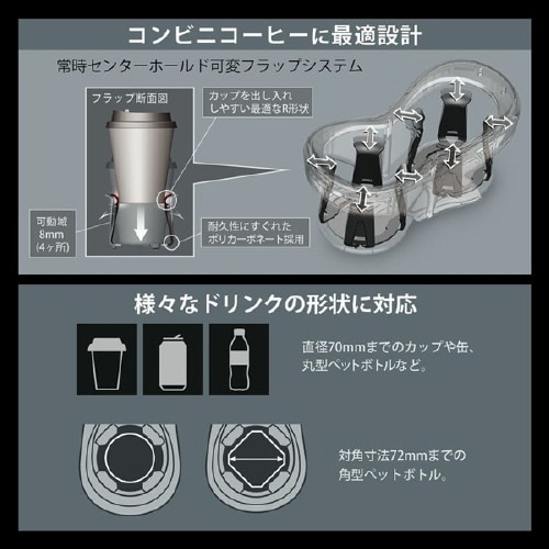 ツインカップホルダークワトロ×カーボン調