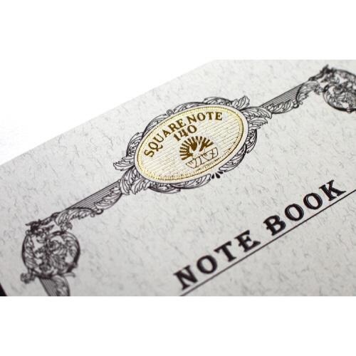 ノート スクエアノート 正方形・横罫 グレー×10