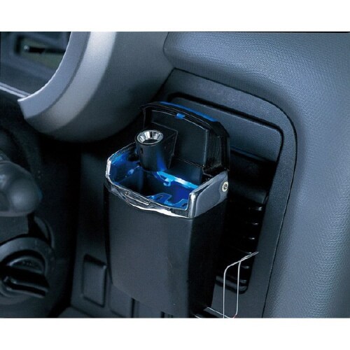 車内用品 愛煙缶 スクエア 黒 CZ84