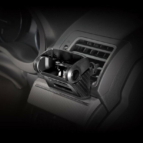 ダンパー内蔵ドリンクホルダー カーボン調ブラック