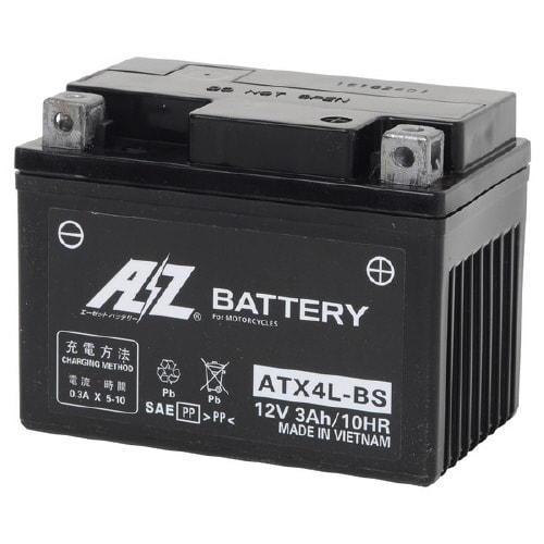 シールド型 バイク用バッテリー 液入り充電済み