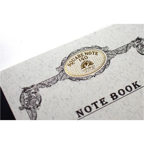 ノート スクエアノート 正方形・方眼 グレー×10