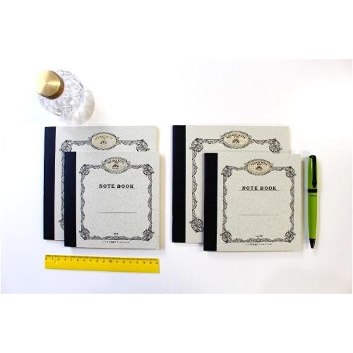 ノート スクエアノート 正方形・方眼 グレー×10