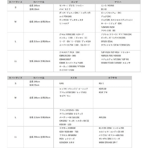 ツーロックバイクカバー 警報プリント入