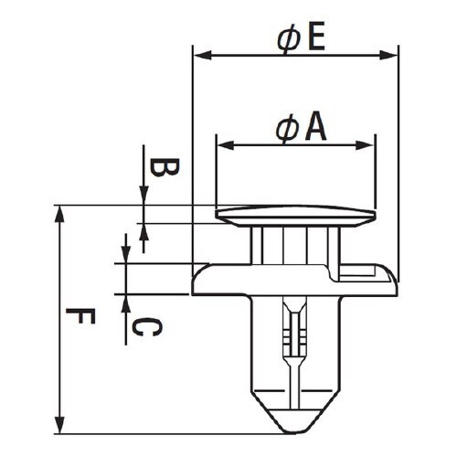 カーファスナー プッシュプルリベット