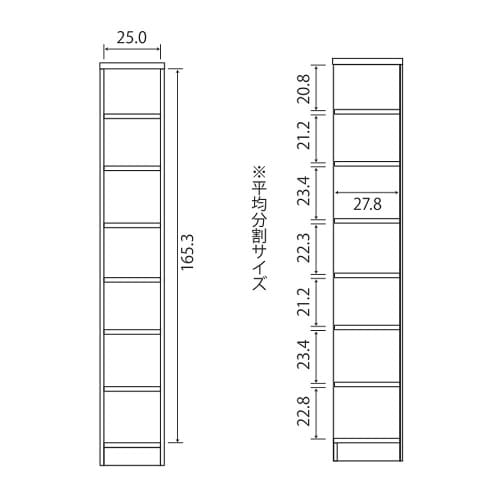 ラック高さ178×幅28.6×奥行31cmLN