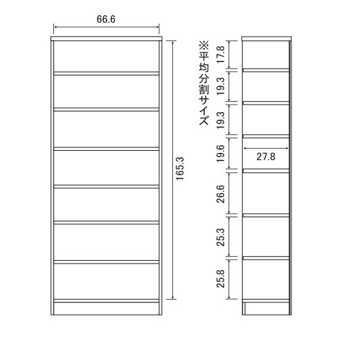 ラック高さ178×幅70.2×奥行31cmDB