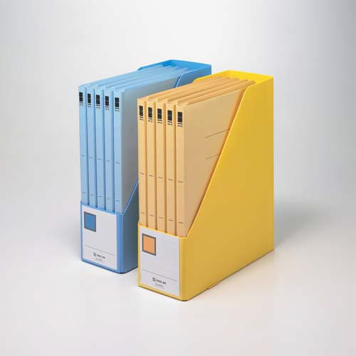 GボックスPP A4縦 収納幅100mm 黄 5個