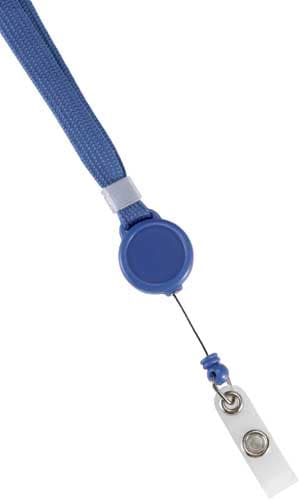 ミニリール式吊下げ名札 青 チャックタイプ 5枚入