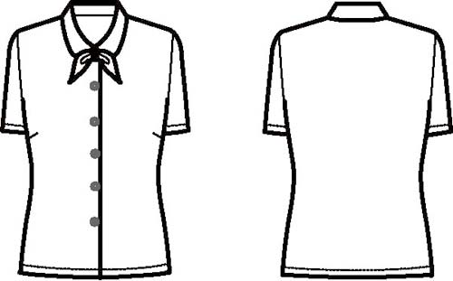 半袖ジャガードブラウス3枚組み ピンク 15号