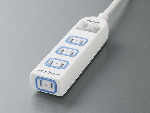 パナソニック ＯＡタップ ２Ｐ ザ・タップＸ 一括防水スイッチ ４個口 