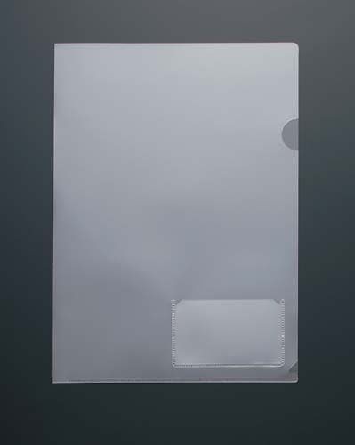 クリアホルダー名刺ポケット付A4透明 10枚