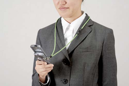 丸ひもストラップ 青 5本