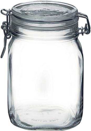 ガラス製フィド ジャー(パッキン付)1L