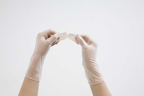 プラスチック手袋 粉無 No.2500 M 10箱