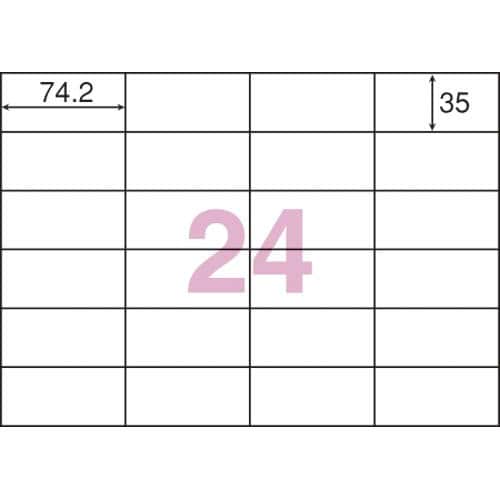 タックシール A4 連続給紙タイプ 24面 20枚