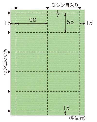 名刺10面 クラッポドロップ キウイ10枚