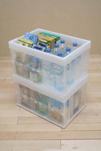 ハード折りたたみコンテナ 50L クリア 8個入