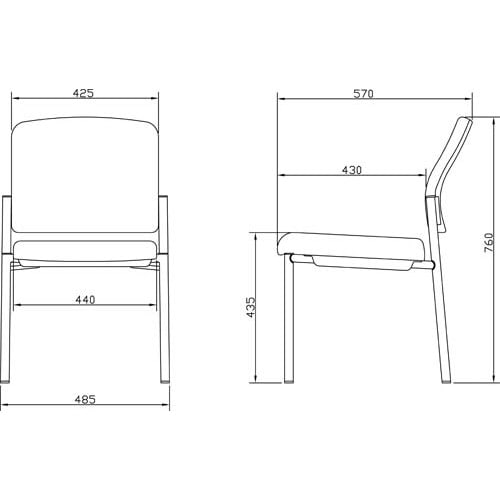 リネアチェア レッド