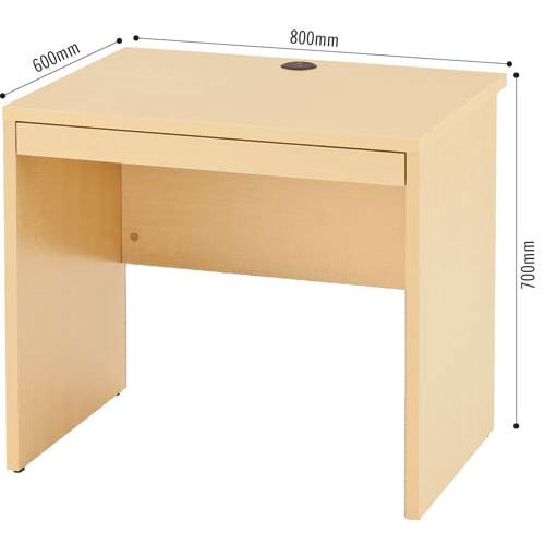 B木製デスク 幅800引出付(1個) ナチュラル