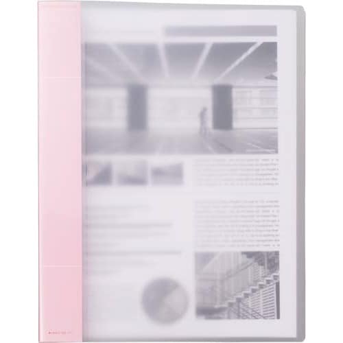 ポップリングファイルスリム 桃A4縦背幅21mm