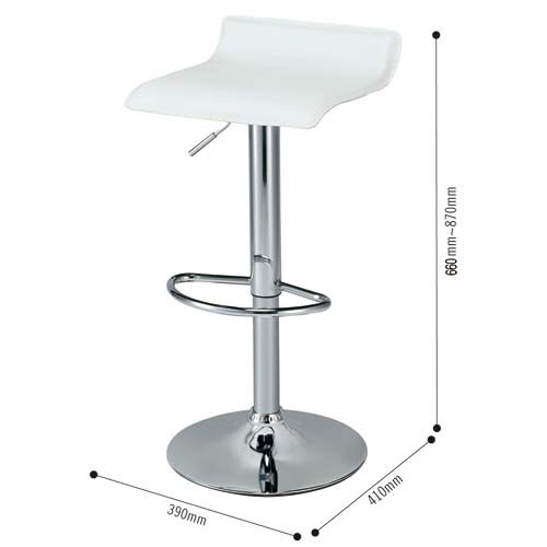 昇降カウンターチェア ホワイト