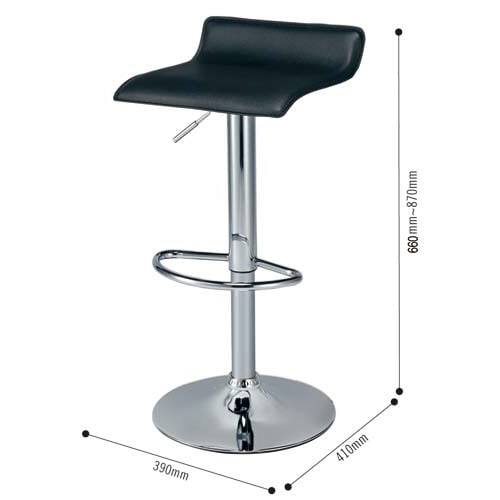 昇降カウンターチェア ブラック