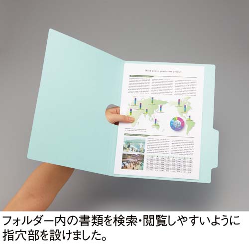 個別フォルダー閲覧タイプ ブルー 10枚