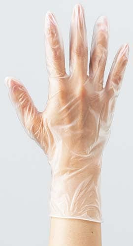 プラスチック手袋 100枚 粉付 袋L