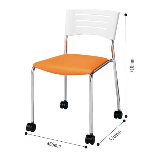 カウネットMTGキャスターチェアオレンジ4脚以上