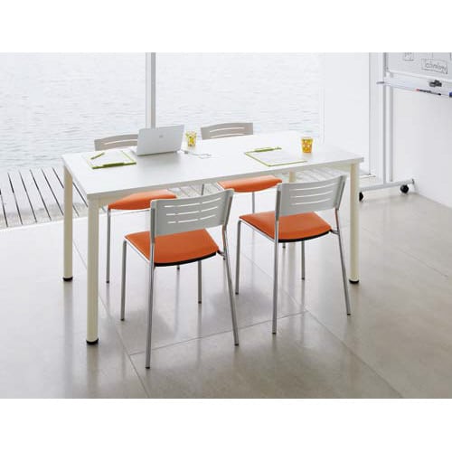 カウネットミーティング用チェア オレンジ4脚セット