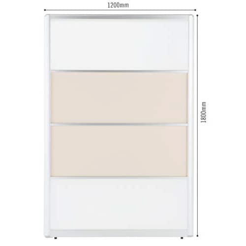 アルミパーティション高1800幅1200乳白レザ