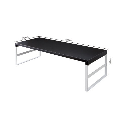 机上台 ハイタイプ 幅590mm 黒