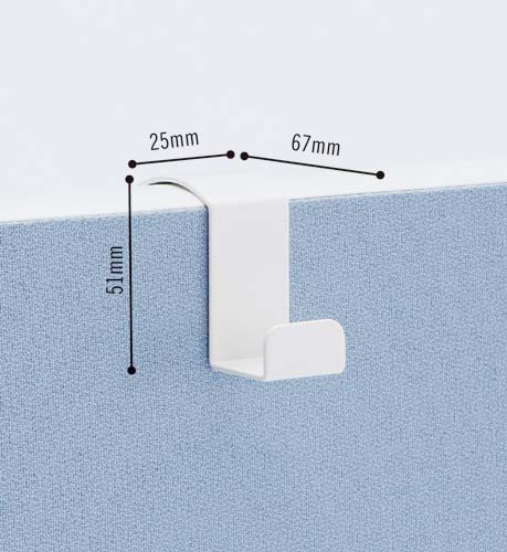 FKパーティション用 フックWH(2個入)
