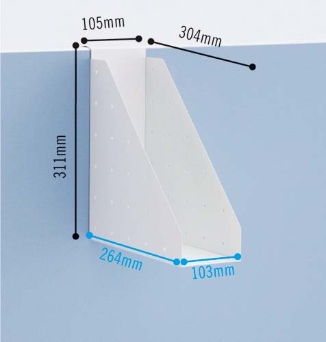 FKパーティション用ブックシェルフ シェルフWH