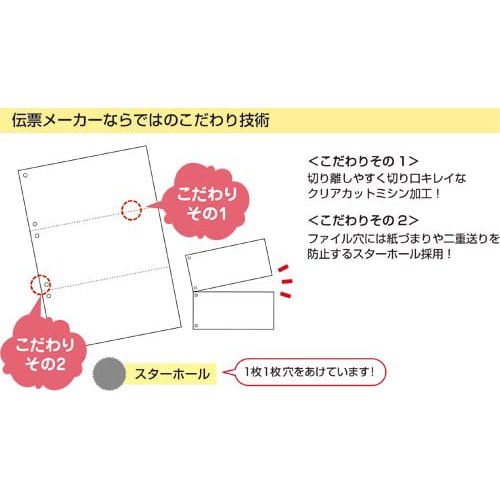 マルチプリンタ帳票 A4 白紙2面4穴 1200枚