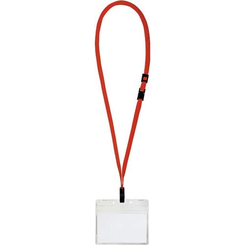 ソフト吊り下げ名札(特大サイズ防水) 赤 10個