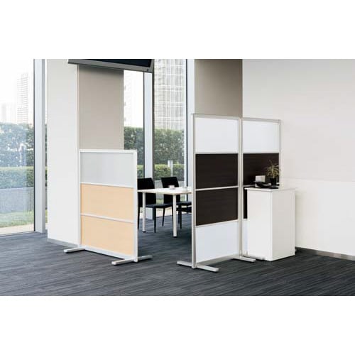 シンプル木製受付カウンター前面扉 ホワイト