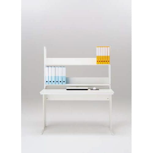 ワーキングデスク上置棚2段幅1200用ホワイト