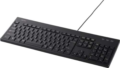 有線メンブレンキーボード 丸洗い対応 ブラック