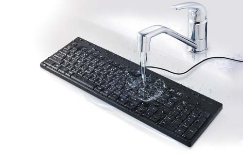 有線メンブレンキーボード 丸洗い対応 ブラック