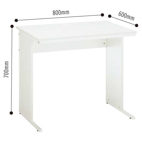 ワーキングデスク平机奥600幅800ホワイト