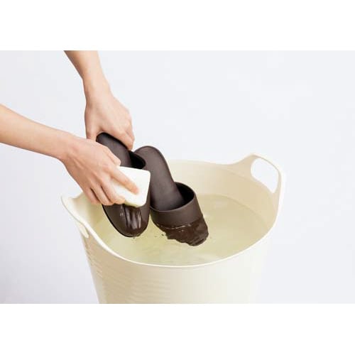 洗えるビニールスリッパ ブラウン 10足入