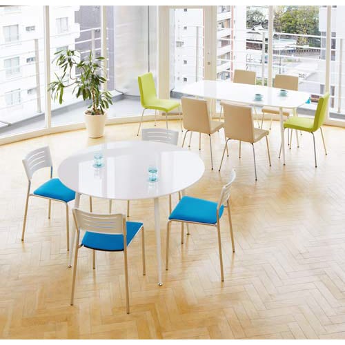 カウネットミーティング用チェアCブルー4脚以上